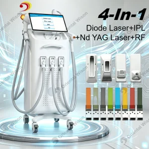 Remoção de pelos a laser diodo, depilação IPL, luz de célula a laser para rejuvenescimento da pele, remoção de tatuagem a laser YAG, peeling de carbono, lifting facial RF, equipamentos de beleza para salão