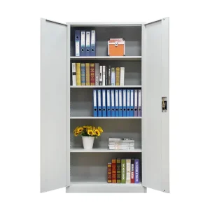 Home Office Furniture Metal File Storage Cupboard Full Height Double Door Steel Filing Cabinet with Swing Door