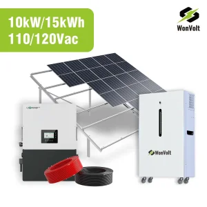 Kit de Energia Solar Residencial do Equador Luxpower Híbrido 5kw 8kw 10kw 12kw 20kw sistema solar portátil de armazenamento com baterias 10kwh 15kwh