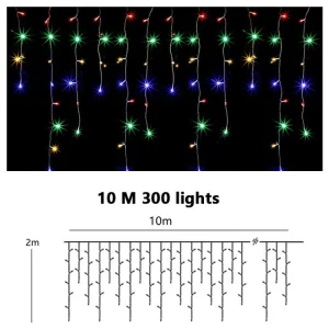 Solar Curtain String Lights 10m
