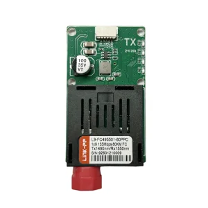 Single Mode 155M BiDi 1490nm-Tx/1550nm-Rx FC SMF 80km Air/Ground TTL 1x9 Optical Transceiver Module