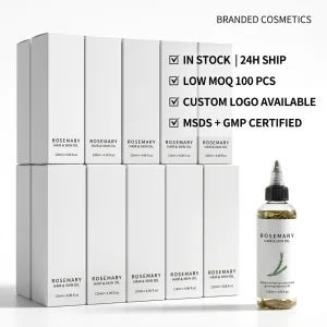 Wholesale In Stock Rosemary Hair Oil 100% Pure Natural Non Greasy Nourish Follicles Strengthening Low MOQ 100 Custom Logo