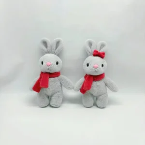 China Grey Bunny Plush Set