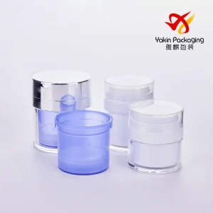 50g, 30g, 15g Round Refiller Airless Bottle Acrylic Cosmetic Plastic Bottle