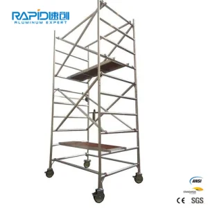 Aluminum Scaffold Frame Tubular Steps Mobile Ringlock Scaffolding System