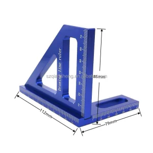 Woodworking Square Protractor Aluminum Alloy Miter Triangle Ruler High Precision Layout Measuring Tool