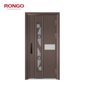 RONGO Modern Stainless Steel Entrance Armored Door for Apartment &amp; Villa Bullet-Proof Finished Front &amp; Entrance