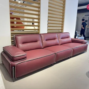 Brown Red Sectional Sofa