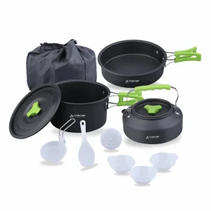 STARCAMP Aluminium Cookware Set For Outdoor Camping Hiking And Backpacking Portable Frying Pans For Outdoor Cooking