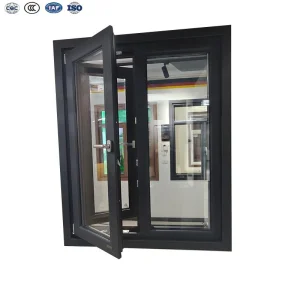Luxury Villa Exterior UPVC PVC Window High Strength Frame Double Tempered Glass Windproof Soundproof Energy Certified Swing