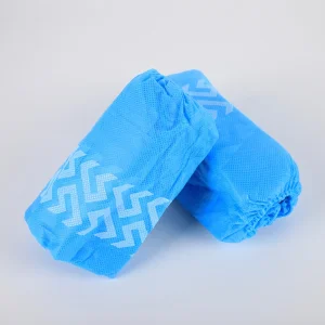 غطاء حذاء طبي disposable غير منسوج مقاوم للماء قصير أزرق مخصص مع طباعة