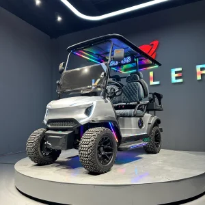 BFF Kepler 6-Seat Electric Golf Cart Off-Road Curtis Controller Light Interior R15 Tire Size Lithium Battery Left for Hunting