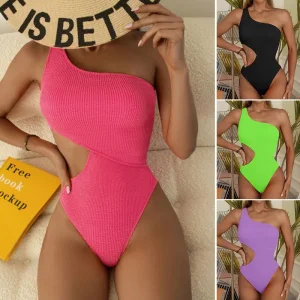 Maiô Sexy para Mulheres, Roupa de Banho Sólida, Traje de Praia