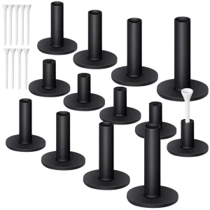 Rubber Golf Tees Set Tees Holders for Driving Range Mats Value Rubber Ball Seat Golf Hitting Mats and Indoor Outdoor Training