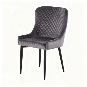 Living Room Nordic Accent Chair Metal Frame White Fabric Accent Chair