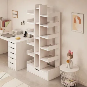 Simple Multi -Layer Landing Shelves Student Study Room Small Display Storage Shelf Office Bookcase
