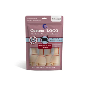 Rawhide Free Medium Bone with Chicken 11oz (312g) Pouch Dog Treats