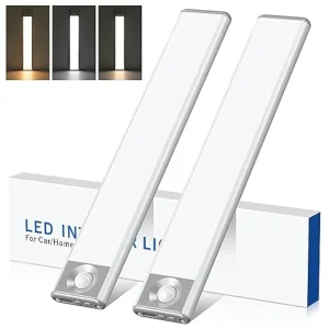 2025 New DC5V USB Rechargeable 1200mAh Wireless Motion Sensor Cabinet Light Modern Design IP44 Waterproof Under Kitchen Lighting