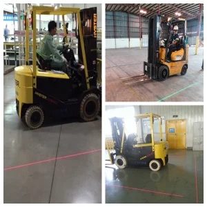 IP67 Automotivo 9-80VDC Luz de Alerta de Zona de Segurança Lateral Montada a Laser