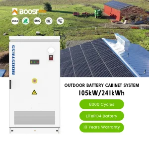 BOOSTESS Energy Industrial Solar Energy System 105kw 241kwh Hybrid Commercial All In One Solar Power Energy Storage System