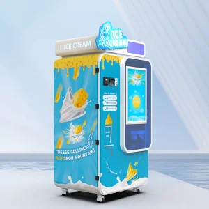 Stainless Steel Automatic Soft Ice Cream Machine with Customizable Payment for Park Kiosks