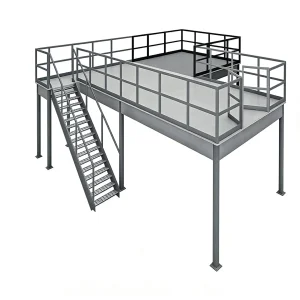 Durable Industrial Storage Rack Supported Mezzanine