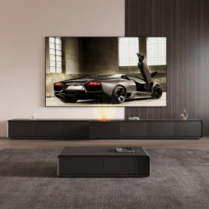 Luxury Modern Handmade Solid Wood Intelligent Remote Control TV Stand High-Tech Laser Cabinet for Projector Living Room Bedroom
