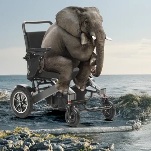 Motorized Mobility Aid for Independent Travel and Easy Handling