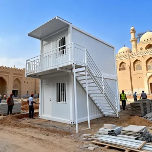 20ft Detachable Flat-pack Container House Modern 2 Floor Dormitory Office Building Container for Workshop Hotel Warehouse
