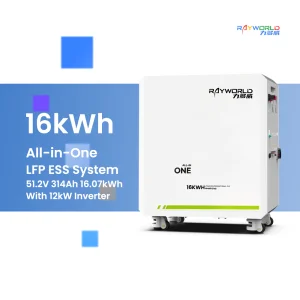 Residential Portable LiFePO4 Power Station 51.2V 314Ah ESS Mobile Wheeled Energy Storage 16KWH Backup Battery