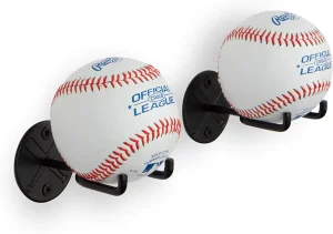 Baseball Bat Wall Mount Display Stand Sports Memorabilia Ball Storage Rack