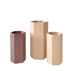 Discount Minimalist Morandi Hexagonal Stoneware Vase Manufacturer, Companies