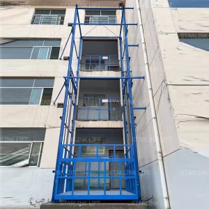 2t 3t 5t CE Customized Warehouse Cargo Lift Industrial Cargo Lift High Quality Vertical Hydraulic Guide Rail Cargo Lift