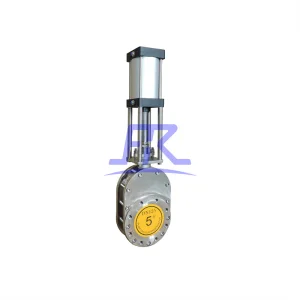 Stainless Steel/Wcb Pneumatic Flangeless Wafer Ceramic Lined Dual-Plate Balance Discharge Gate Valve