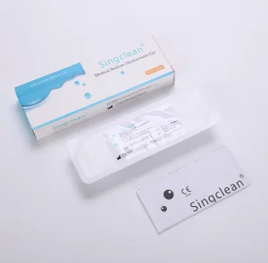 Cirurgia Pélvica Singclean Bolha em Caixa Colorida Luvas Cirúrgicas Estéreis Membrana Antiaderente com ISO13485