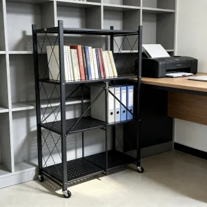 Factory Hot Sale Carbon Steel Folding Display Rack Kitchen Organizer Metal Storage Rack for Dish for Display and Storage