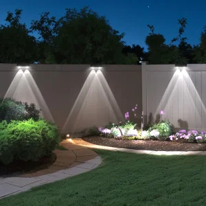 High Quality Outdoor Solar Powered Garden Lamp 2Led IP65 Waterproof Motion Sensor Led Solar Wall Garden Lights