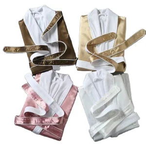 Wholesale Hood Spa Robes Satin Silk