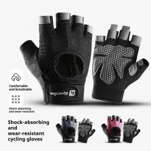 Outdoor Sports Gloves, Weightlifting Training, Breathable Shock Absorption, Wear-Resistant Fitness, Half Finger Gloves, Cycling Gloves, Motorcycle Gloves