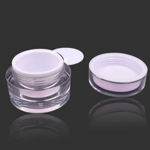 Double Wall Cosmetic Acrylic Transparent Bottle Cream Bottle Small Sample Jar
