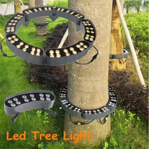 12W Black LED Solar Hug Tree Light Solar Hold Column Lamp Ring Garden Led Spot Light Ip65 Outdoor Landscape Spotlight