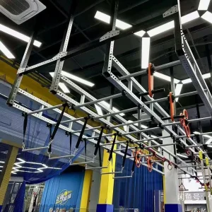 Adjustable Indoor Playground Ninja Training Warrior Track Set Enhances Child's Strength