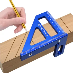 Woodworking Square Protractor Steel Miter Triangle Ruler