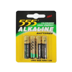 China Dry Battery 555 Brand Lr03AAA Alkaline Battery