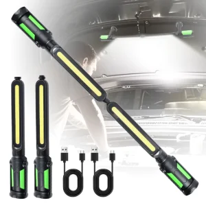 USB Rechargeable 2400LM 4400Mah Magnetic Underhood Work Light With Hooks for Car Repairing Inspection Emergency Use