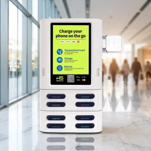 Battery Rental Charging Station 8000mAh Li-Polymer 8/12/16/24 Slots Mobile Vending Machine with 60W Output for Power Bank