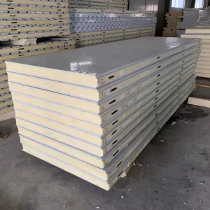 Modular Cleanrooms Sandwich Panel 50/100mm Construction EPS Rock Wool Fireproof Purification Board Prefab House ISO9001 CE