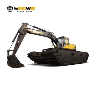 Cat320 Small Mini Swamp Buggy Backhoe Price 30 Ton Long Reach Crawler Marsh Buggy Excavator used with River Floating Tank Amphibious Pontoon for Sale