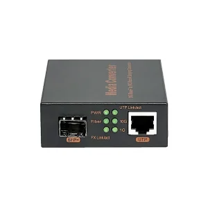 Durable and Rugged 1/2.5/10GB SFP to SFP+ and RJ45 Fiber Media Converter up to 100Km