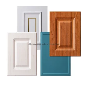 أجزاء أثاث المطبخ 18mm باب خزانة المطبخ من MDF مع طلاء حراري PVC فراغ